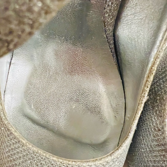 Silver Glitter Platform Heels - Picture 3 of 7